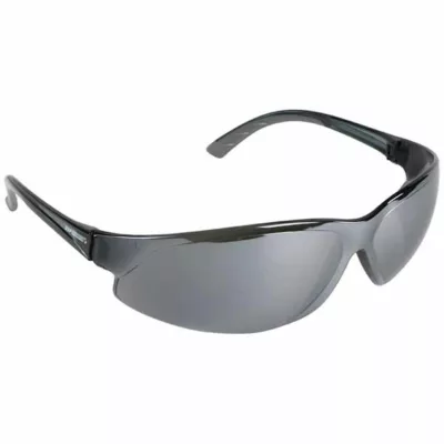 ERB Superb Safety Glasses with a Smoke Frame and Silver Mirror Lens