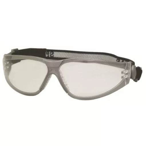 ERB Sport Boas Safety Glasses with Smoke Frame and Clear Lens